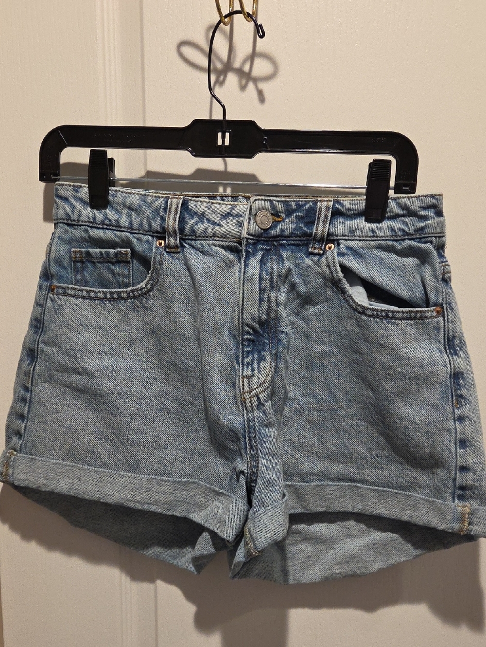 PacSun Light Blue High-Rise Denim Shorts - Women